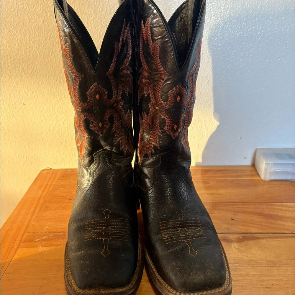 Ariat Black and Brown Men's Western Boots
